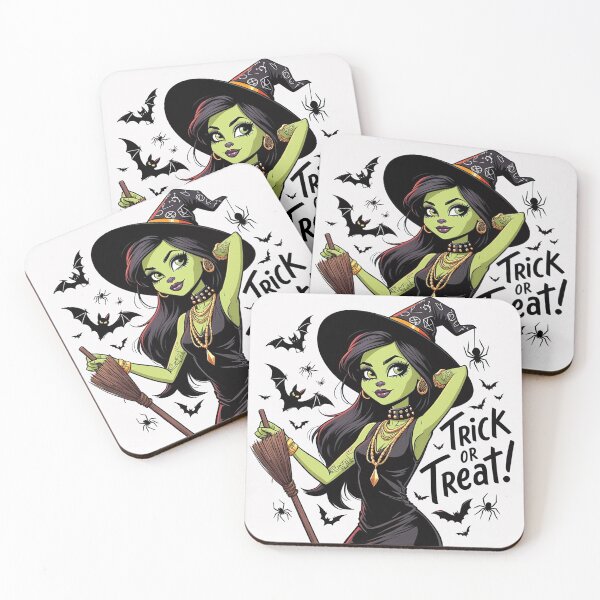 Item preview, Trick or treat! Halloween witch cool cute design designed and sold by Vintage Designs +.
