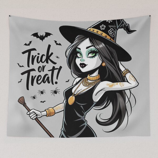Item preview, Trick or treat! Halloween witch cool cute design designed and sold by Vintage Designs +.