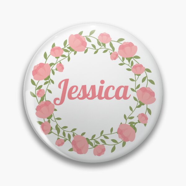 Item preview, Jessica Name in Pink and Green Flower Ring designed and sold by LotusPrints9.