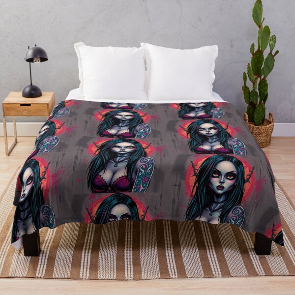 Item preview, Tattooed Goth Girl beautiful pinup poster art designed and sold by Vintage Designs +.