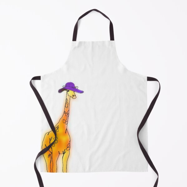 Item preview, Whimsical Giraffe in a Bold Floppy Purple Hat - animalsinhats designed and sold by Ashley’sAnimalz.