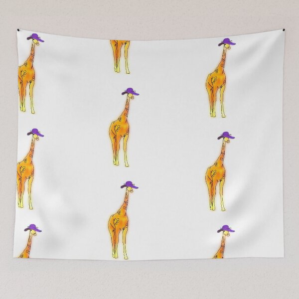 Item preview, Jenny the Giraffe in a Bold Floppy Purple Hat - animalzinhats  designed and sold by Ashley’sAnimalz.