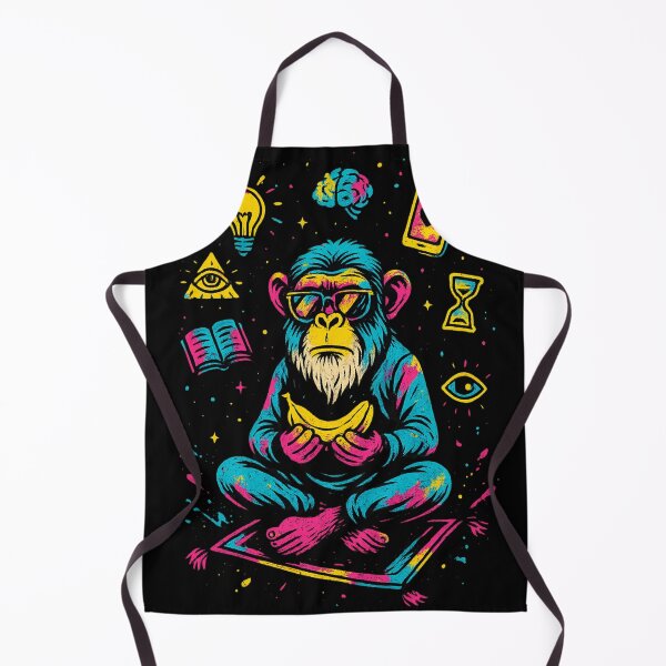 Item preview, Monkey Thinker – Enlightened Banana on the Flying Mat designed and sold by VIBE CRAFT STUDIO.