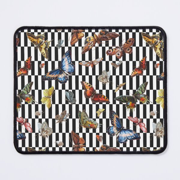 Item preview, Butterfly Ballet on Checkered Stage – Vintage-Inspired Insect Collage designed and sold by ECBrothers.