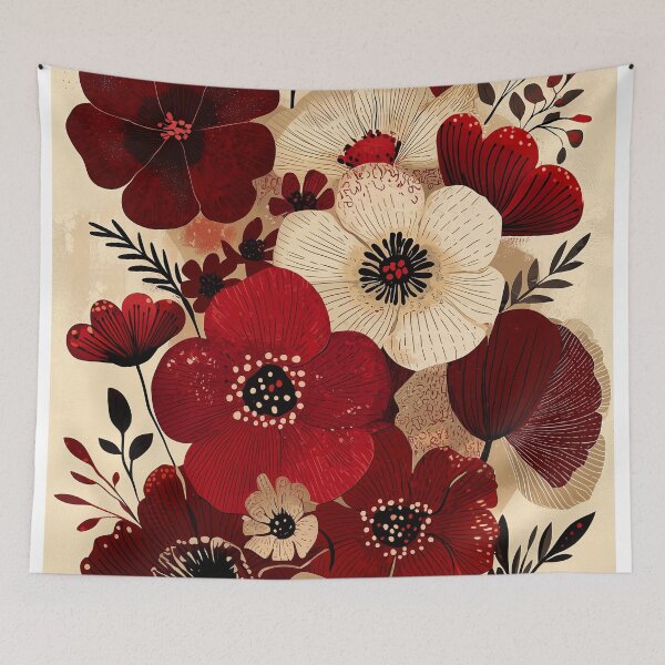 Item preview, 1987 Lush Seasonal Bouquet designed and sold by nikoart001.