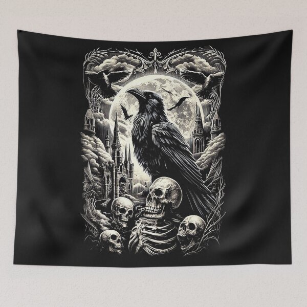 Item preview, Raven Gothic T-Shirt designed and sold by candiscamera.