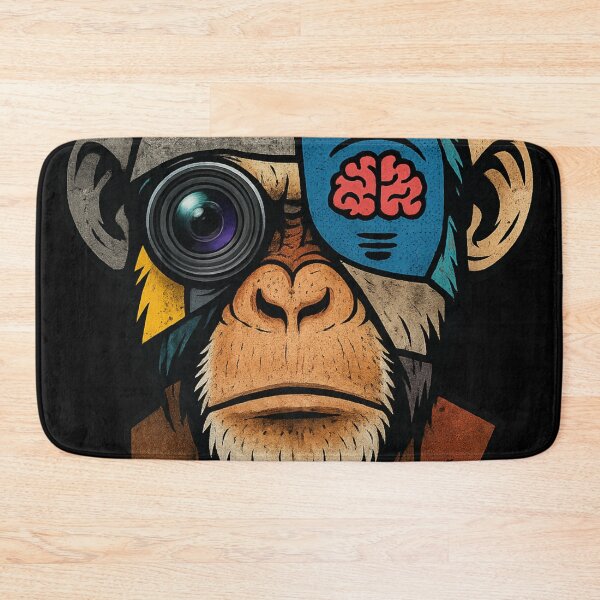 Item preview, Monkey Thinker – Abstract Intelligence with Camera Vision designed and sold by VIBE CRAFT STUDIO.