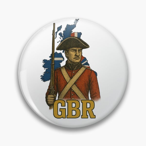 Item preview, British Redcoat Soldier with Union Jack Map designed and sold by Zikoo96.