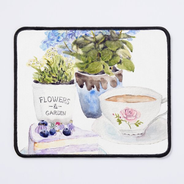 Item preview, English tea party watercolour designed and sold by ColorandColor.
