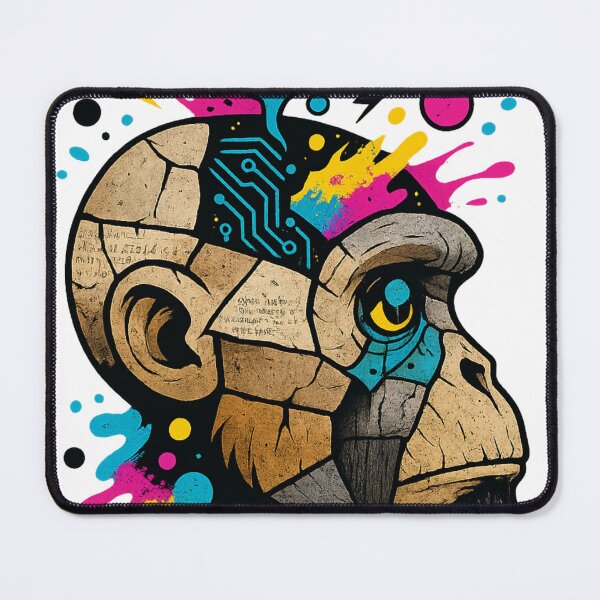 Item preview, Monkey Thinker – Circuit Brain and Electric Creativity designed and sold by VIBE CRAFT STUDIO.