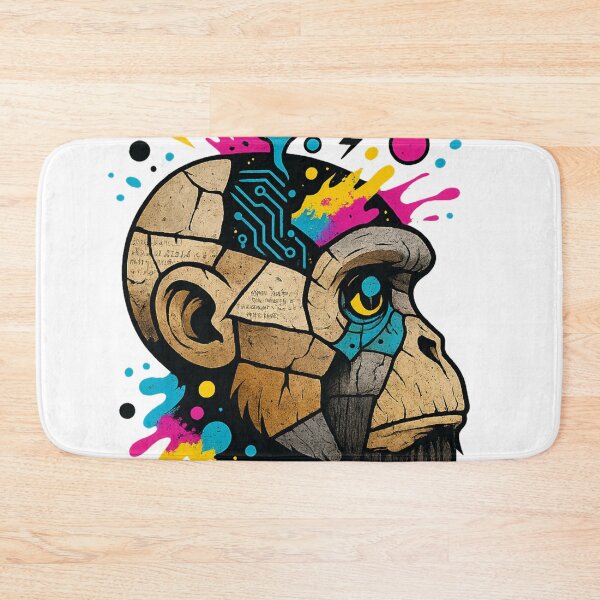 Item preview, Monkey Thinker – Circuit Brain and Electric Creativity designed and sold by VIBE CRAFT STUDIO.
