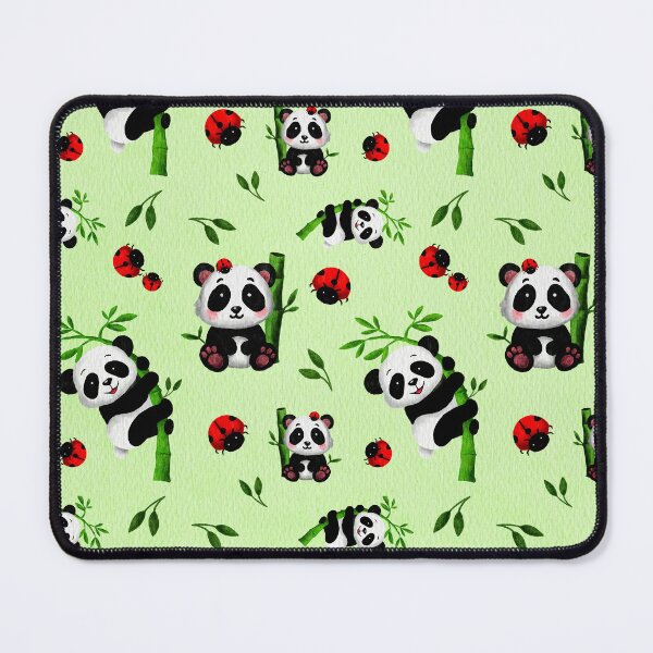 Item preview, Panda bear with bamboo and ladybugs designed and sold by jancajiravova.