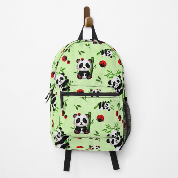 Item preview, Panda bear with bamboo and ladybugs designed and sold by jancajiravova.