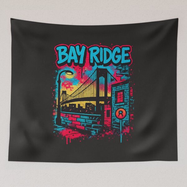 Item preview, Bay Ridge Street Art T-Shirt - Urban Brooklyn Vibe designed and sold by Thaivi Design.