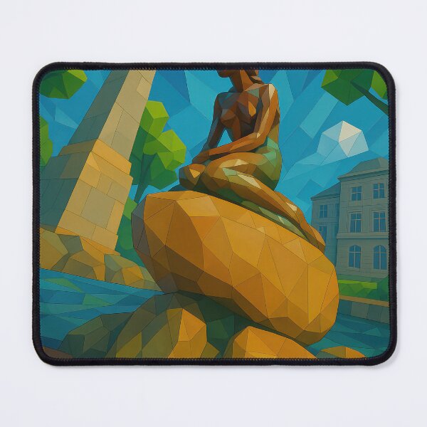 Item preview, Copenhagen THE LITTLE MERMAID – Silent Icon at the Harbor (Pop Art Travel Poster and Greeting Card) designed and sold by Earth Celebration Designs.
