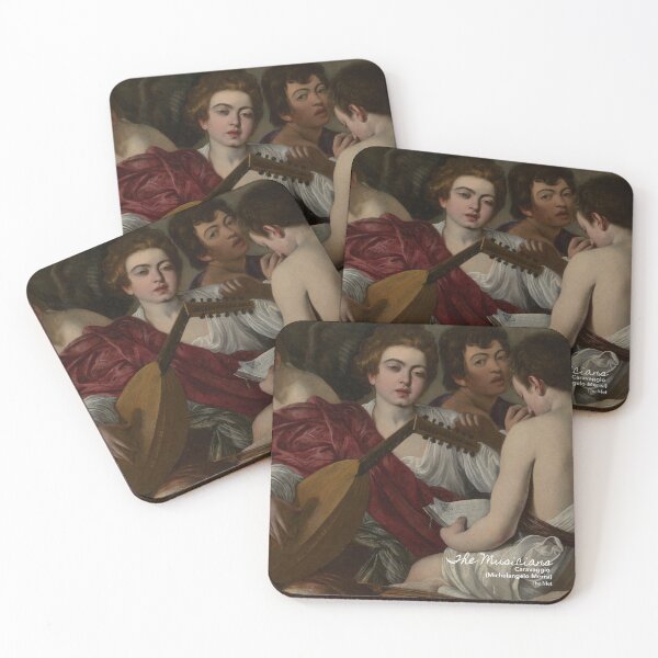 Item preview, The Musicians  . Caravaggio . Museum: The Met . Artsy journals. Art stickers . Art mugs . Art tote bags . Art inspired products . Art gifts  designed and sold by WeareSublime.
