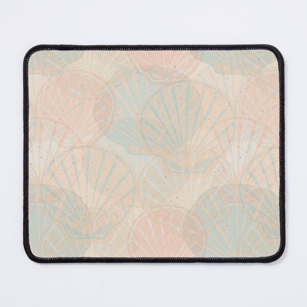 Item preview, Scallop shells block print designed and sold by Tina Bellina Designs.