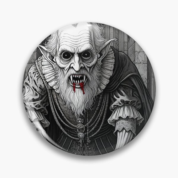 Item preview, blood soaked horrific Evil vampire lord of death staring at you designed and sold by Vintage Designs +.