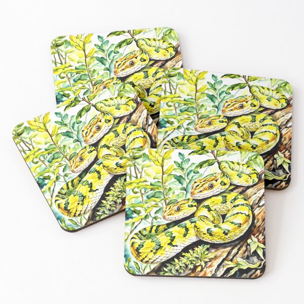 Item preview, Yellow Bothriechis schlegelii eyebrow viper#2 designed and sold by Helios Be. Lavsh.