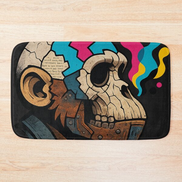 Item preview, Monkey Thinker – Cracked Skull & Digital Spirit Flow designed and sold by VIBE CRAFT STUDIO.