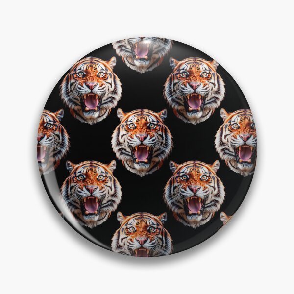 Item preview, Tiger Head Pattern On Black  designed and sold by PatternTitan.