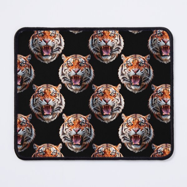 Item preview, Tiger Head Pattern On Black designed and sold by PatternTitan.