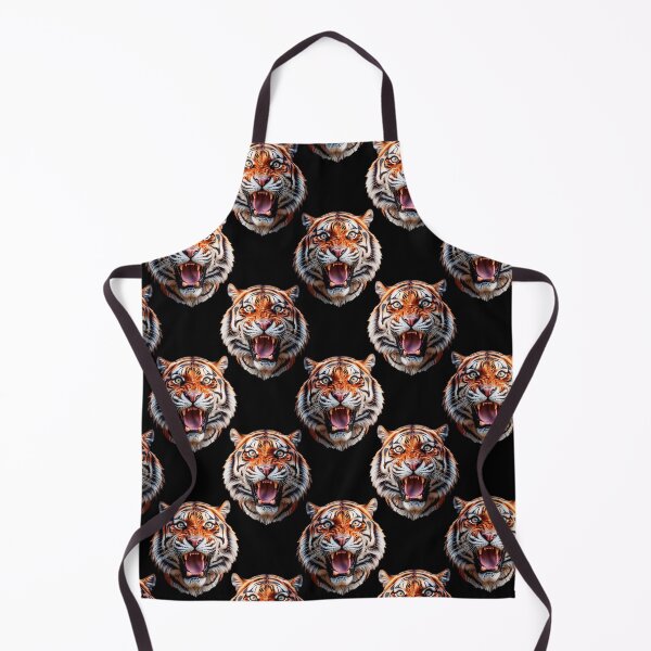 Item preview, Tiger Head Pattern On Black designed and sold by PatternTitan.