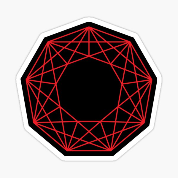 Nonagon Sticker Sticker