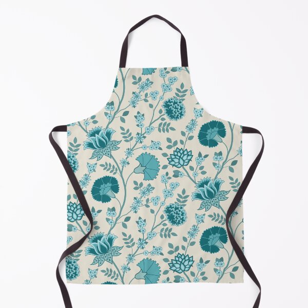 Item preview, Jacobean Floral Pattern Teals on Cream designed and sold by NataliePaskell.