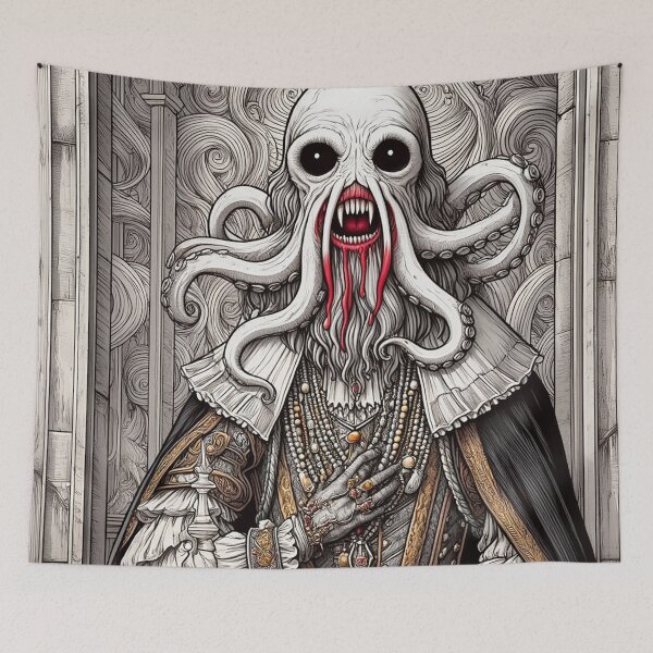 Item preview, The ark Eldritch Lord Cthulhu of Darkmere staring at you with his eyes of the void designed and sold by Vintage Designs +.