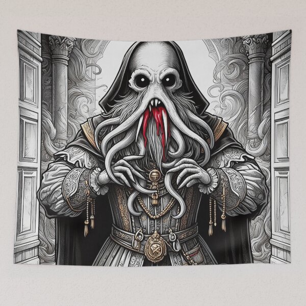 Item preview, The ark Eldritch Lord Cthulhu of Darkmere staring at you with his eyes of the void designed and sold by Vintage Designs +.