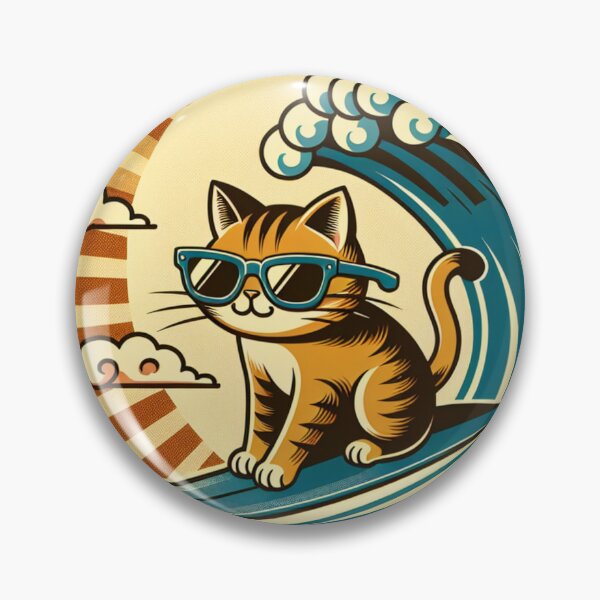 Item preview, Hang Ten Kitty designed and sold by BassHeadMomma.