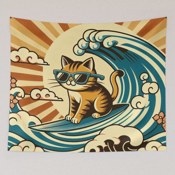 Item preview, Hang Ten Kitty designed and sold by BassHeadMomma.