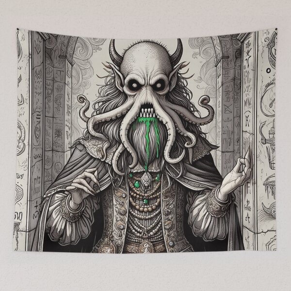 Item preview, Stark Lord of dread Eldritch Cthulhu of Darkmere staring at you with his eyes of the void designed and sold by Vintage Designs +.