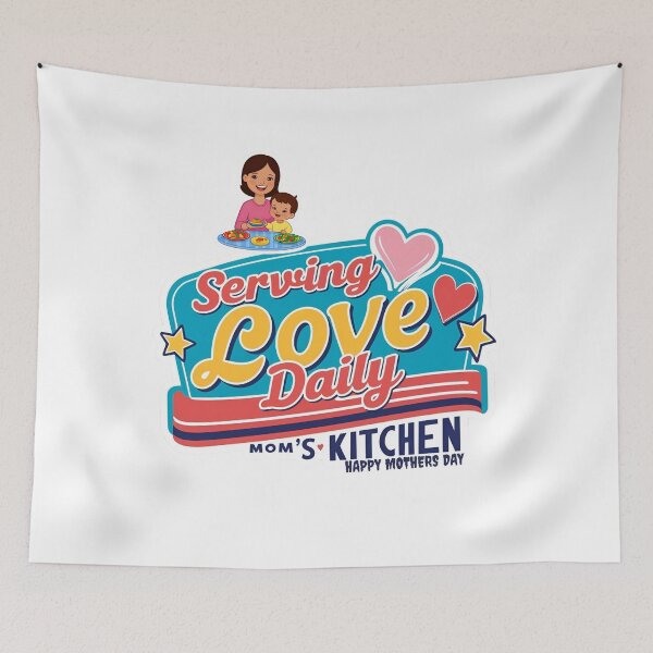 Item preview, MOTHERS DAY"Serving Love Daily" Wall Art | Vintage Home Decor designed and sold by VibeVault12.