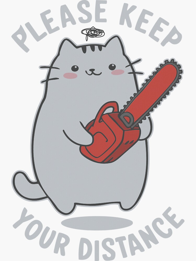 Thumbnail 3 of 3, Sticker, PLEASE KEEP YOUR DISTANCE designed and sold by neveersay.