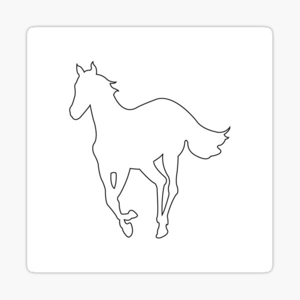 Item preview, Silhouette de poney blanc Deftones designed and sold by basedloot.