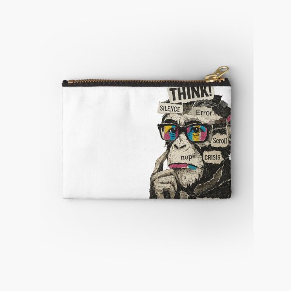 Item preview, Monkey Thinker – Banana Crisis and Digital Overload designed and sold by VIBE CRAFT STUDIO.