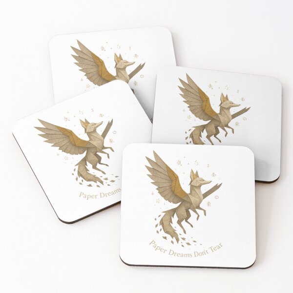 Item preview, Origami Fox with Radiant Golden Wings designed and sold by Rushurban.