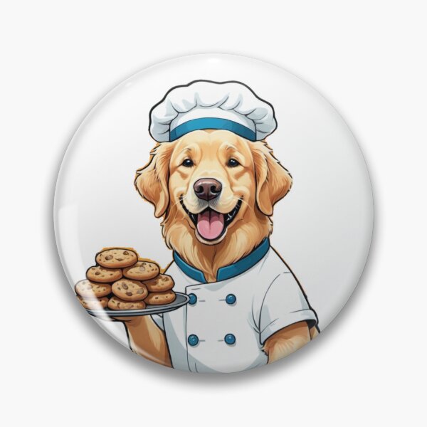 Item preview, Funny Golden Retriever Portrait – Comic Baker Gift – Goofy Dog & Cat Owner Gifts – Humor Pet Lover Design designed and sold by KoraTalks.