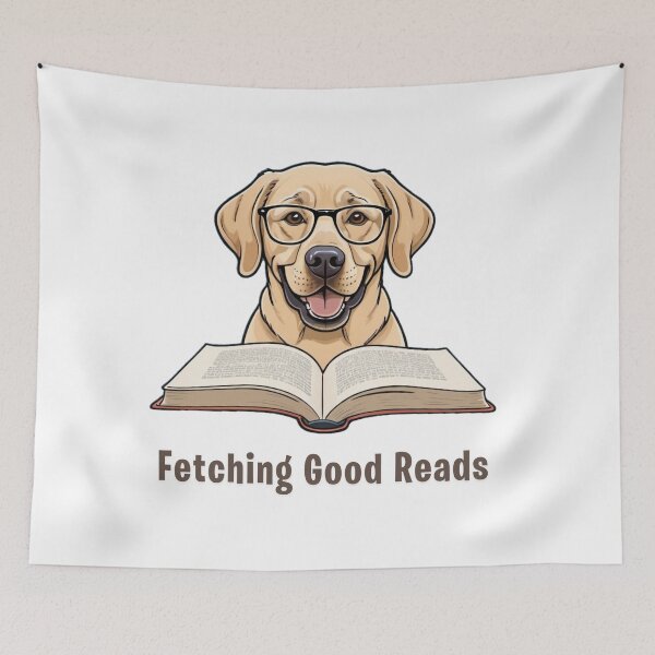 Item preview, Librarian Cartoon with Labrador Dog Design – Funny and Unique Dog and Owner Artwork – Librarian Gift – Pet Humor designed and sold by KoraTalks.