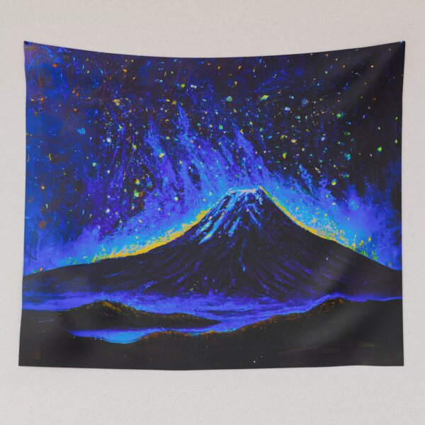Item preview, The Starry Night of fuji mountain in dark blue designed and sold by MerryCrown.