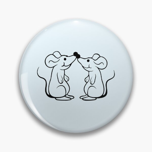 Item preview, 2 Mice Couple Love Valentine's Day Noses Touching designed and sold by shirt-o-mat.