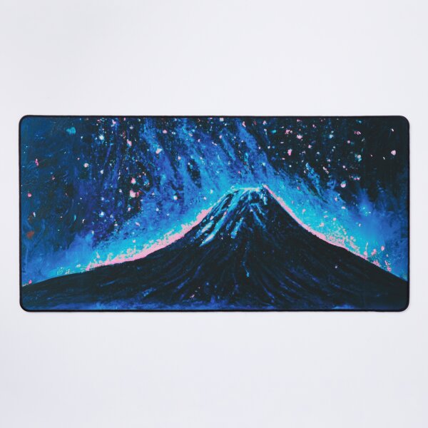 Item preview, The pink star Starry Night of fuji mountain in dark blue designed and sold by MerryCrown.