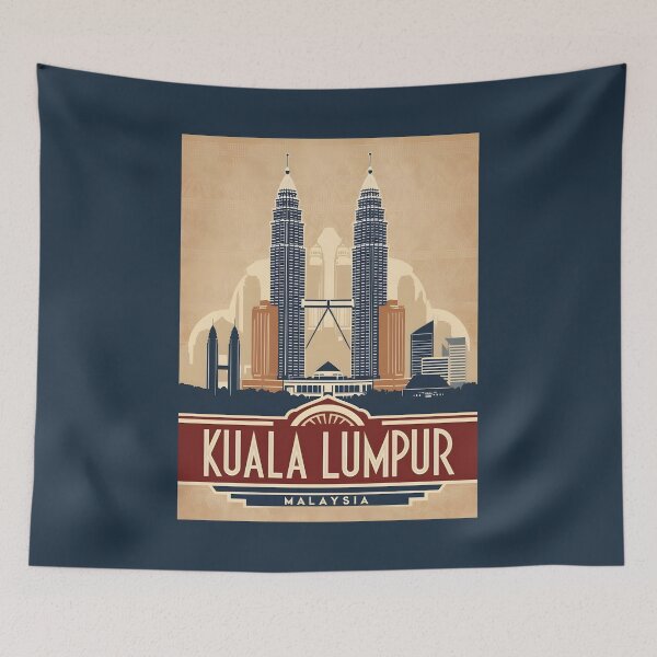 Item preview, A Vintage Travel Illustration of Kuala Lumpur - Malaysia  designed and sold by GoodOldVintage.