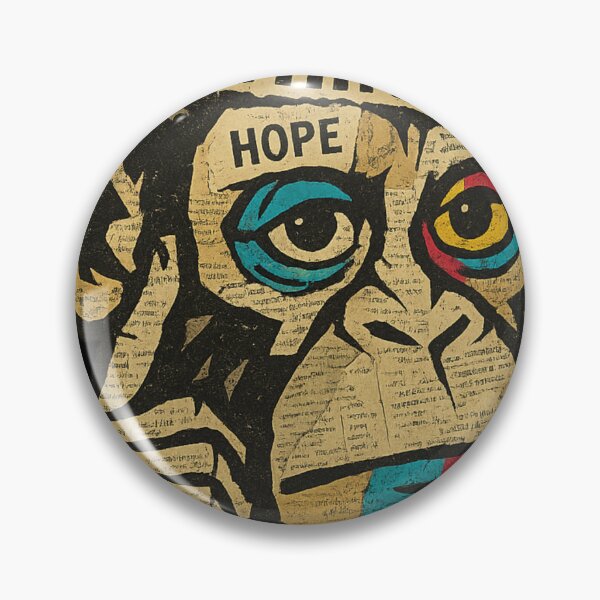 Item preview, Monkey Thinker – Torn Between Hope and Error designed and sold by VIBE CRAFT STUDIO.