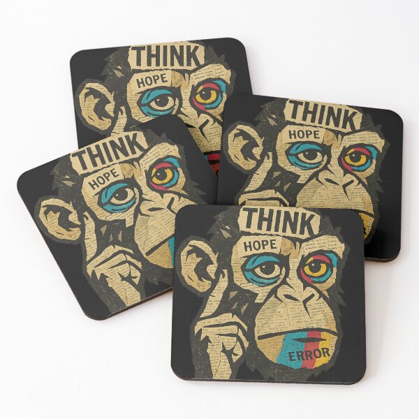 Item preview, Monkey Thinker – Torn Between Hope and Error designed and sold by VIBE CRAFT STUDIO.