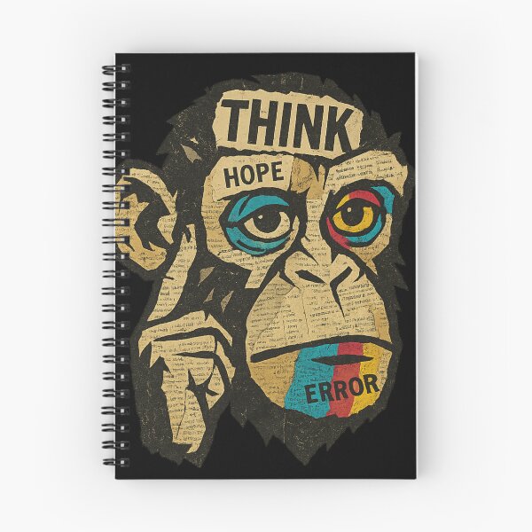 Item preview, Monkey Thinker – Torn Between Hope and Error designed and sold by VIBE CRAFT STUDIO.