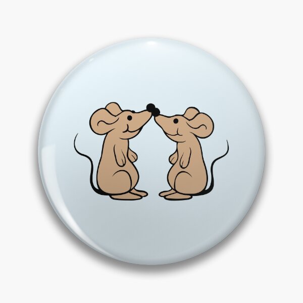 Item preview, 2 Mice Couple Love Valentine's Day Noses Touching designed and sold by shirt-o-mat.