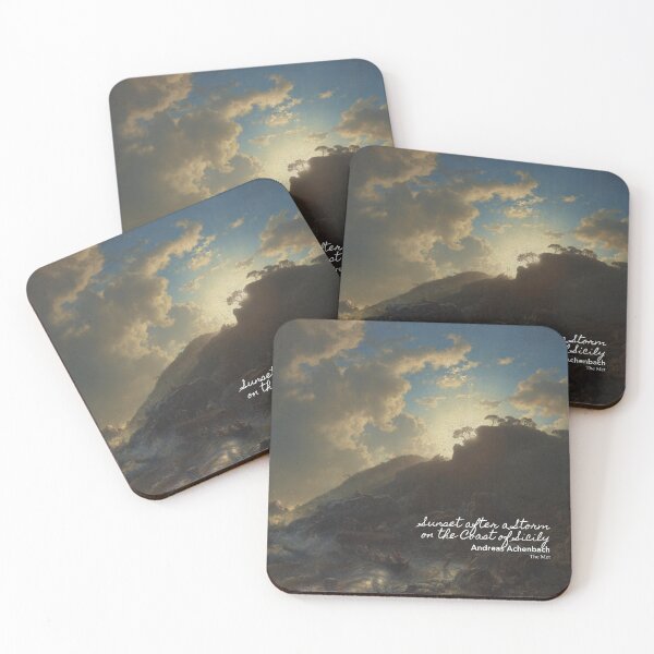 Item preview, Sunset after a Storm on the Coast of Sicily by Andreas Achenbach . Museum: The Met . Artsy journals . Art stickers . Art mugs . Art tote bags . Art inspired products . Art gifts  designed and sold by WeareSublime.